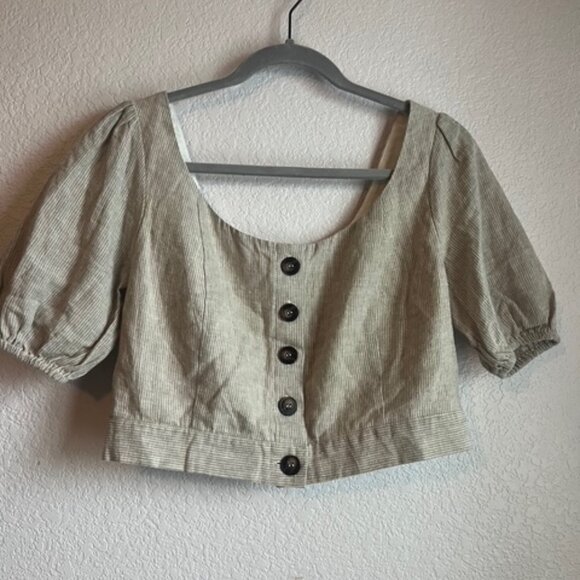 Lost + Wander - Cropped Button Down - Picture 1 of 6
